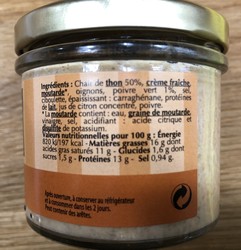 Rillettes de thon poivre 90gr